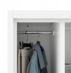 Metalowa szafa gospodarcza AGNES, 500 x 1850 x 500 mm, biała 6