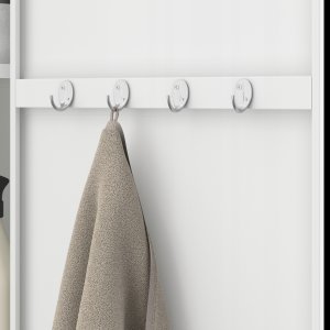 Metalowa szafa gospodarcza AGNES, 500 x 1850 x 500 mm, biała 7