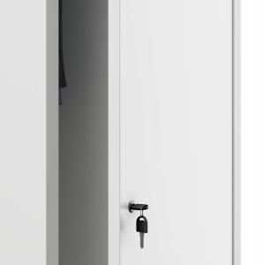 Metalowa szafa gospodarcza AGNES, 500 x 1850 x 500 mm, biała 8