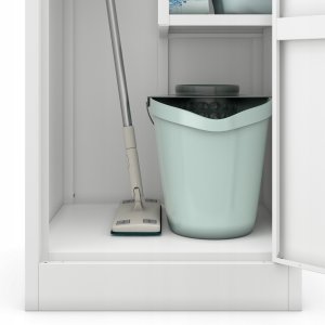 Metalowa szafa gospodarcza AGNES, 500 x 1850 x 500 mm, biała 9