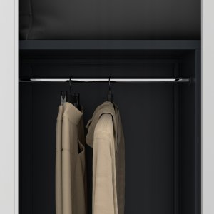 Szafa gospodarcza zamykana DAWID 900 x 1850 x 450 mm, antracytowo-biała 6