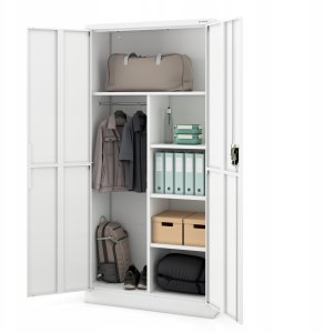 Szafa gospodarcza metalowa DAWID, 900 x 1850 x 400 mm, Smart: biała 3