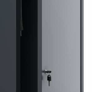 Metalowa szafa gospodarcza AGNES, 500 x 1850 x 500 mm, antracyt 7