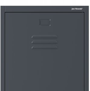 Metalowa szafa gospodarcza AGNES, 500 x 1850 x 500 mm, antracyt 9