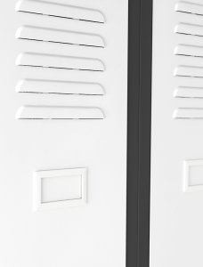 Szafa socjalna BHP ubraniowa czterokomorowa KACPER, 800 x 1800 x 500 mm, antracytowo-biała 6