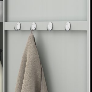 Metalowa szafa gospodarcza AGNES, 500 x 1850 x 500 mm, szara 7