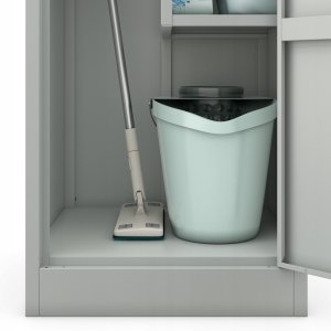 Metalowa szafa gospodarcza AGNES, 500 x 1850 x 500 mm, szara 9