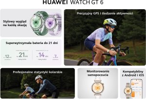 Smartwatch Huawei Watch GT6 41mm Classic Biały  (Konsu-B19L) 8