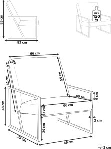 Fotel DELARY Welur Pomarańczowy 3