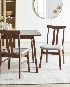 Zestaw 2 krzeseł do jadalni AVALON Drewno Jasnoszary 2