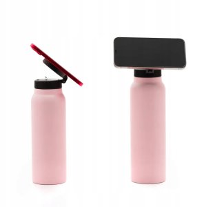 OEM Butelka / bidon na wodę metal z uchwytem kompatybilnym z Magsafe 950ml różowy 2
