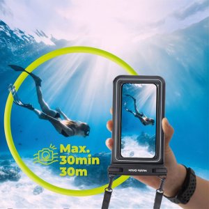 Mobile Origin Waterproof Floating Case with Small Pouch 6,8" - black/white 9