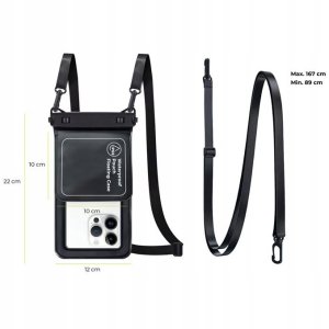 Mobile Origin Waterproof Floating Case with Small Pouch 6,8" - black/white 10