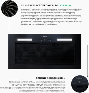 Okap kuchenny GLOBALO Flueris 60.1 Black Sensor Smell one size 4