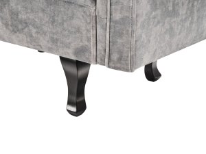 Szezlong welurowy prawostronny szary LATTES II 11