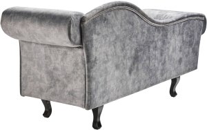 Szezlong welurowy prawostronny szary LATTES II 5