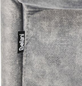 Szezlong welurowy prawostronny szary LATTES II 10