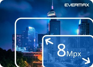 EVERMAX EVX-IP8D01-IRW-Ai-W Kamera IP kopułkowa biała 8Mpx 2.8mm IR 40m AI IP67 mikrofon 5