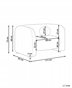 Fotel LEIREN Boucle Biały 3