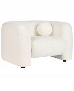 Fotel LEIREN Boucle Biały 4