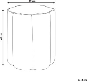 Puf welurowy 39 x 34 cm beżowoszary TAPPEN 3