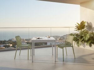 Stół ogrodowy BARTICA 81 cm 84 cm Szary 2