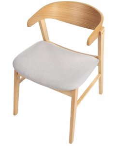 Zestaw 2 krzeseł do jadalni LILLY Drewno Jasnoszary 7