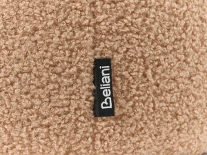 Zestaw 2 pufów boucle ze schowkiem jasnobrązowy BEREA 11