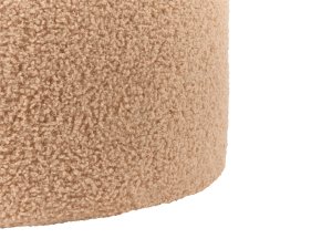 Zestaw 2 pufów boucle ze schowkiem jasnobrązowy BEREA 10