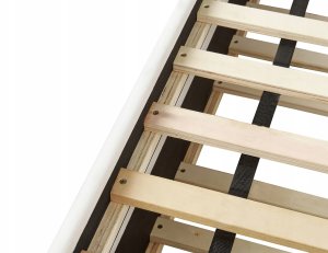 Łóżko wysuwane Welur CHAVONNE 90 x 200 cm Złamana biel 11