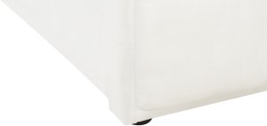 Łóżko wysuwane Welur CHAVONNE 90 x 200 cm Złamana biel 12