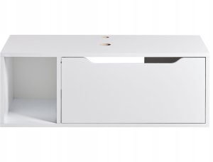 Wisząca szafka pod umywalkę CASCAVEL 80 cm Biały 6