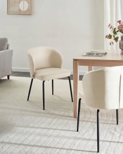 Beliani Zestaw 2 krzeseł do jadalni ZANA Jasnobeżowy 2