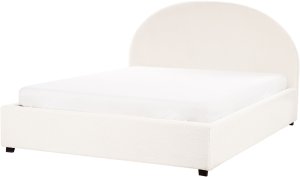 Łóżko z pojemnikiem Boucle VAUCLUSE 160 x 200 cm Złamana biel 5