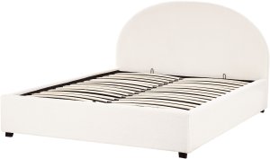 Łóżko z pojemnikiem Boucle VAUCLUSE 160 x 200 cm Złamana biel 7