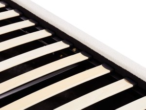 Łóżko z pojemnikiem Boucle VAUCLUSE 160 x 200 cm Złamana biel 10