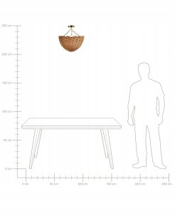 Lampa wisząca MANDEKAL Rattan Naturalny 10