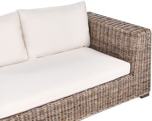 Beliani Narożnik ogrodowy z otomaną dla 5 osób RINELLA Rattan Szary 14
