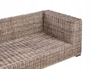 Beliani Narożnik ogrodowy z otomaną dla 5 osób RINELLA Rattan Szary 15