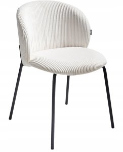 Zestaw 2 krzeseł do jadalni MILES Sztruks Złamana biel 6