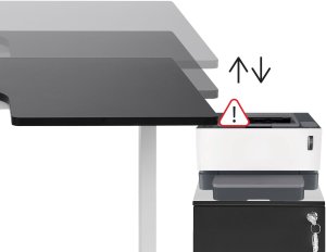 Biurko Beliani Destines Czarno-Beżowe 180 cm x 72 cm 11