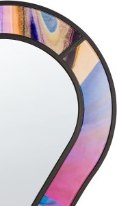 Lustro Beliani Lustro ścienne PULNOY 72 cm 80 cm Różowy 5