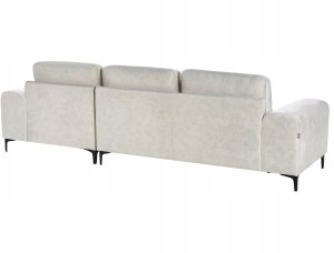 Narożnik dla 4 osób KIRUNA Welur Jasnobeżowy Lewostronny 5