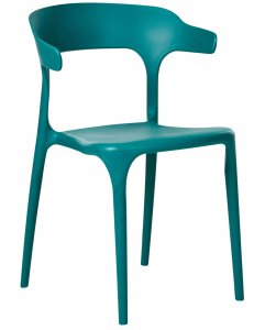 Zestaw 4 krzeseł ogrodowych GUBBIO Lazurowy 2