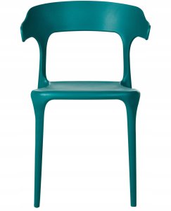 Zestaw 4 krzeseł ogrodowych GUBBIO Lazurowy 3