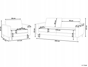 Komplet wypoczynkowy dla 4 osób SAVALEN Złamana biel 3