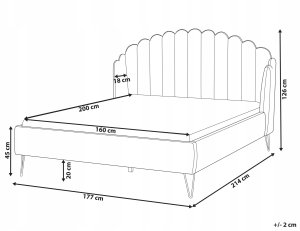 Łóżko Boucle AMBILLOU 160 x 200 cm Beżowy 3