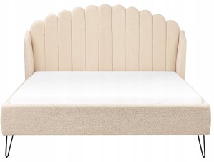 Łóżko Boucle AMBILLOU 160 x 200 cm Beżowy 4