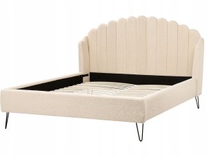 Łóżko Boucle AMBILLOU 160 x 200 cm Beżowy 6