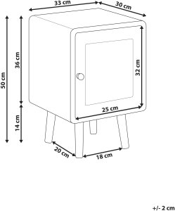 Szafka nocna LEFROY Jasnobrązowy 3